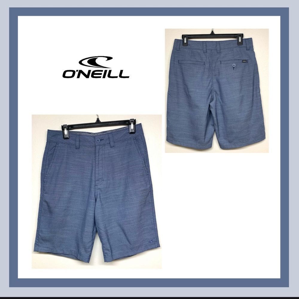 O’Neill Blue and White Striped Shorts Size 30